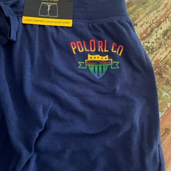 NWT Polo Ralph Lauren Mens Logo Drawstring Comfort Length Sleep Shorts Large - Picture 3 of 6